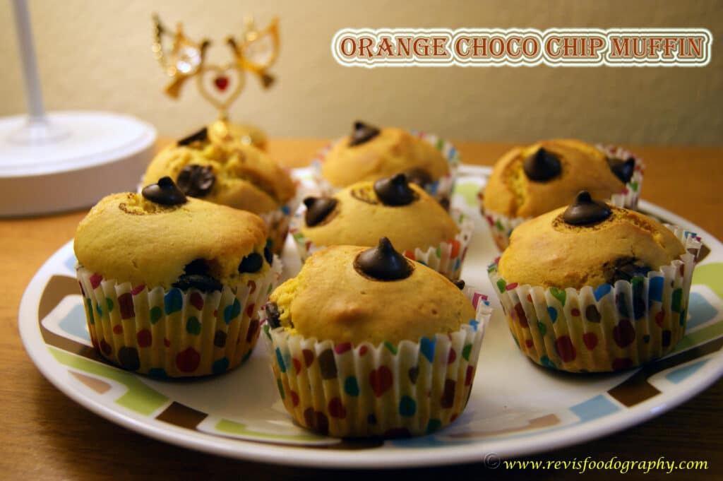 Orange Choco chip Muffins