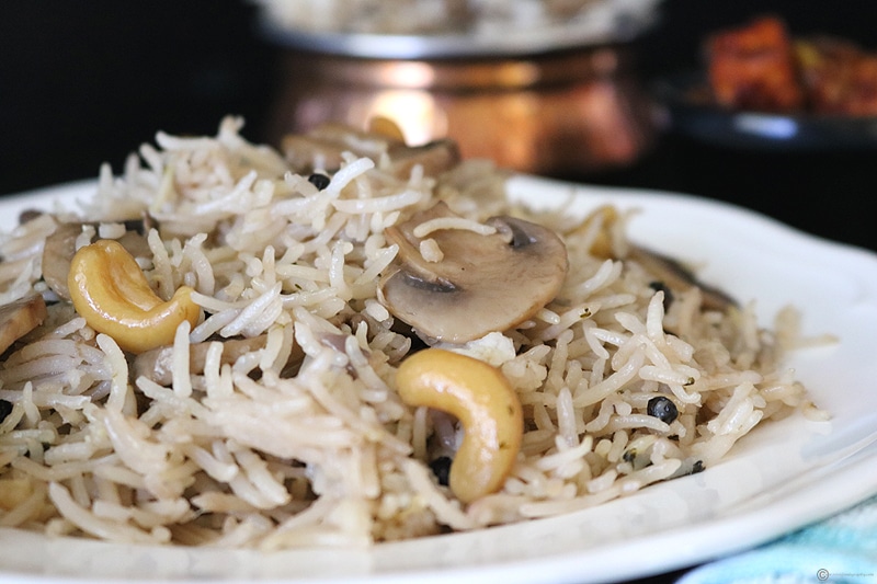 mushroom pulao