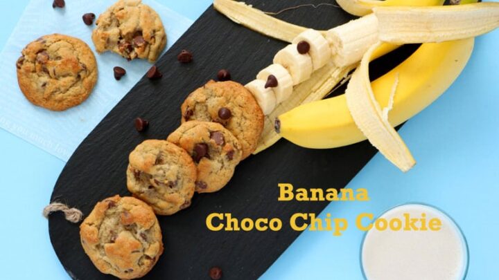Eggless Banana Choco Chip Cookie